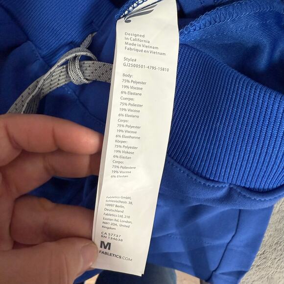 Fabletics All-Shift Scrub Jogger, Blue, M - Picture 2 of 5